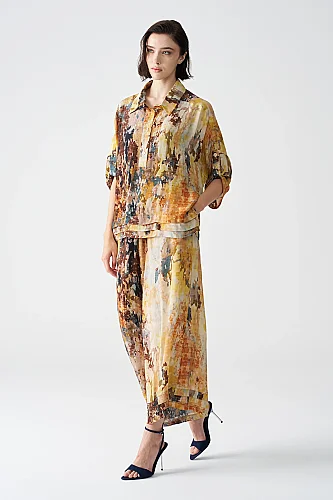 Batik Desenli Bluz - 3