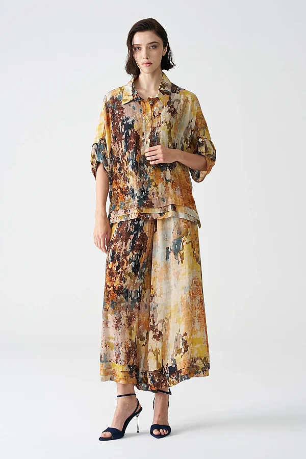 Batik Desenli Pantolon - 4