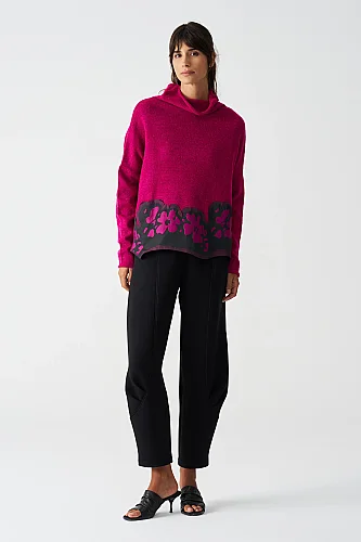 Fuşya Triko Emmanuelle Kazak - BIZE (1)