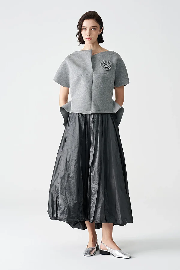 Gri Florence Bluz - 1