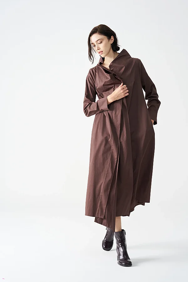 Kahverengi Zubayda Elbise - 4