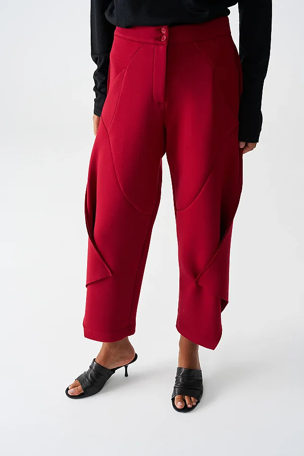 Koyu Kırmızı Tove Pantolon - 3