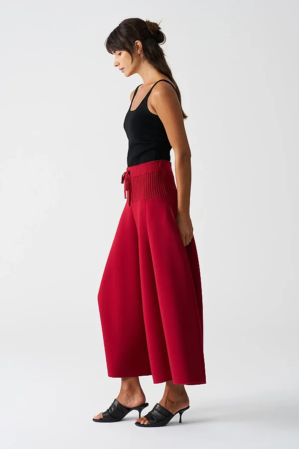 Koyu Kırmızı Ylva Pantolon - 3