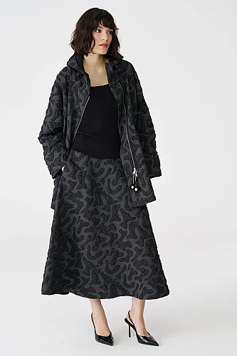 Siyah Leymah Ceket - 5