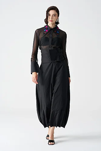 Siyah Ophelia Pantolon - 3
