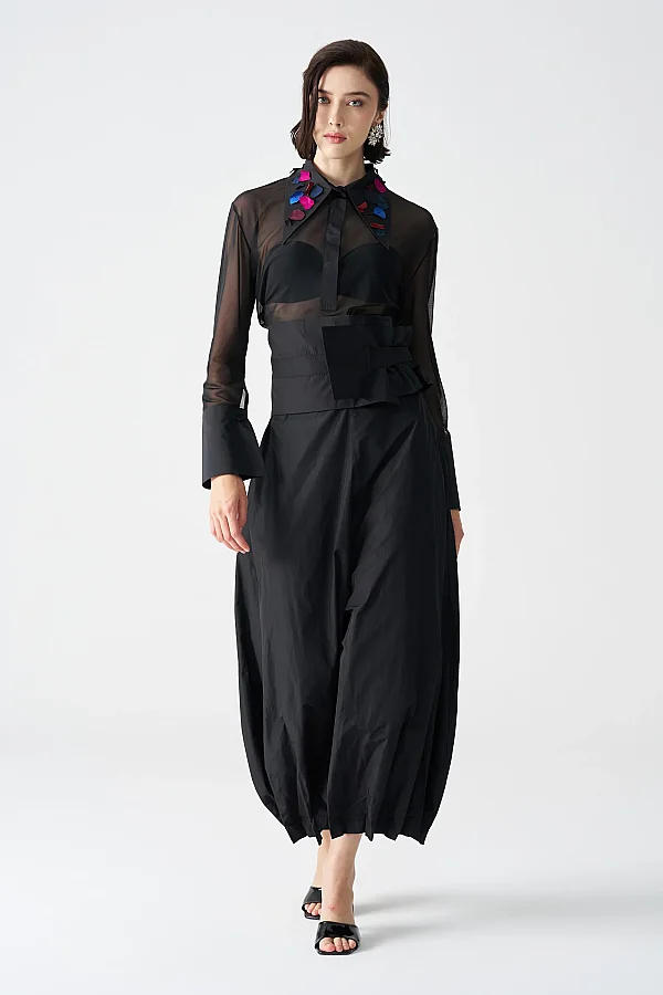 Siyah Ophelia Pantolon - 3