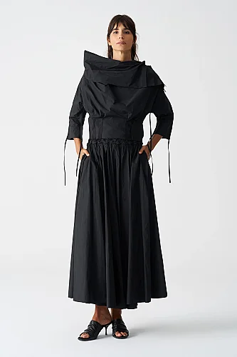 Siyah Saana Bluz - BIZE (1)