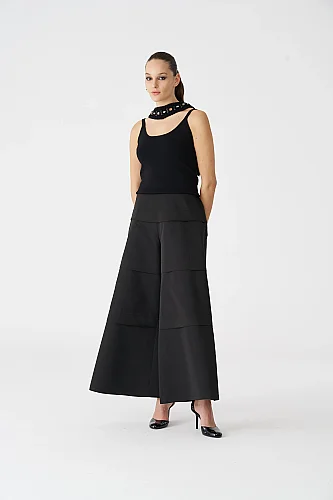 Siyah Sontag Pantolon - 1