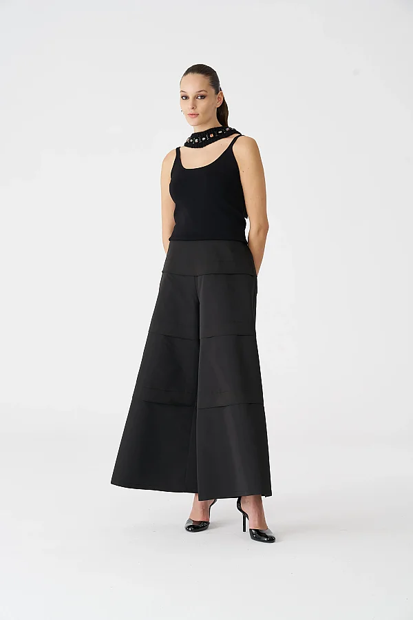 Siyah Sontag Pantolon - 1