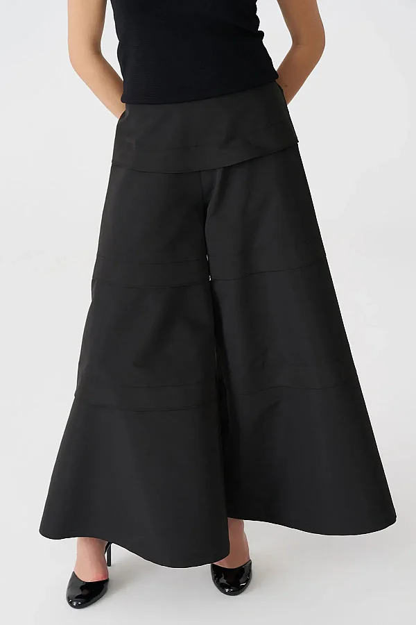 Siyah Sontag Pantolon - 2