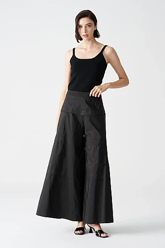 Siyah Sontag Pantolon - 5