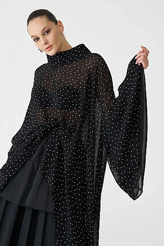 Siyah Vespare Tunik Bluz - 6