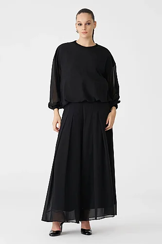 Siyah Winterson Pantolon - 1