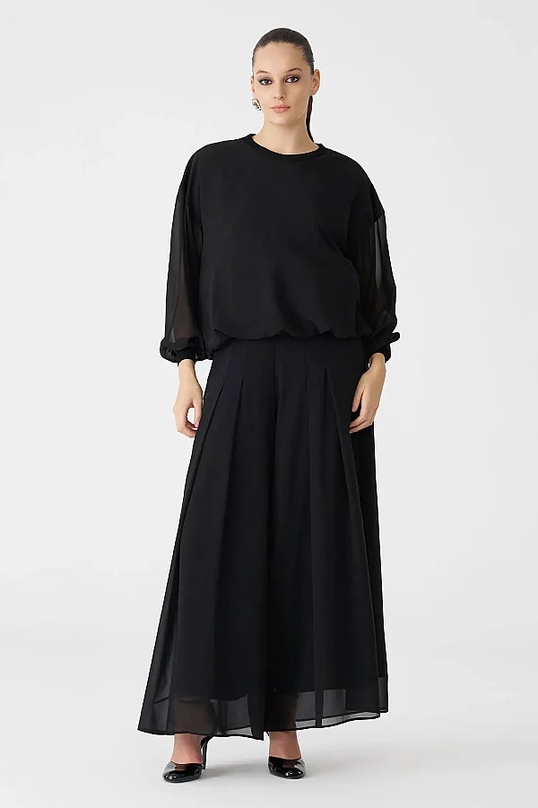 Siyah Winterson Pantolon - 1
